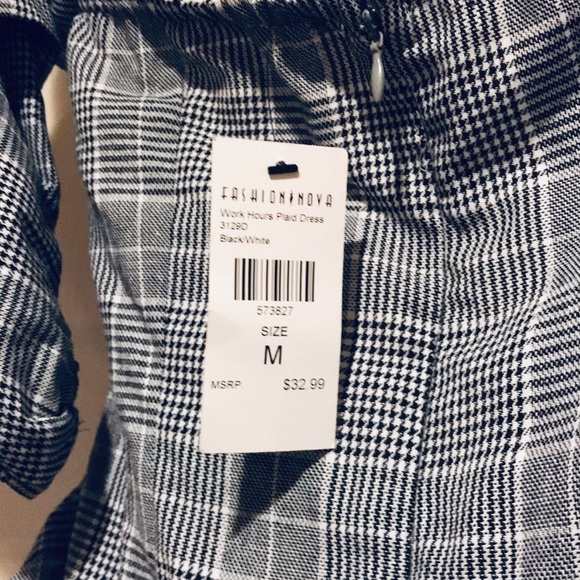 Fashion Nova Black and white Plaid Dress - Picture 7 of 7